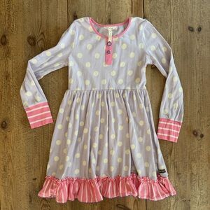 Matilda Jane Pink and Cream Polka Dot Dress